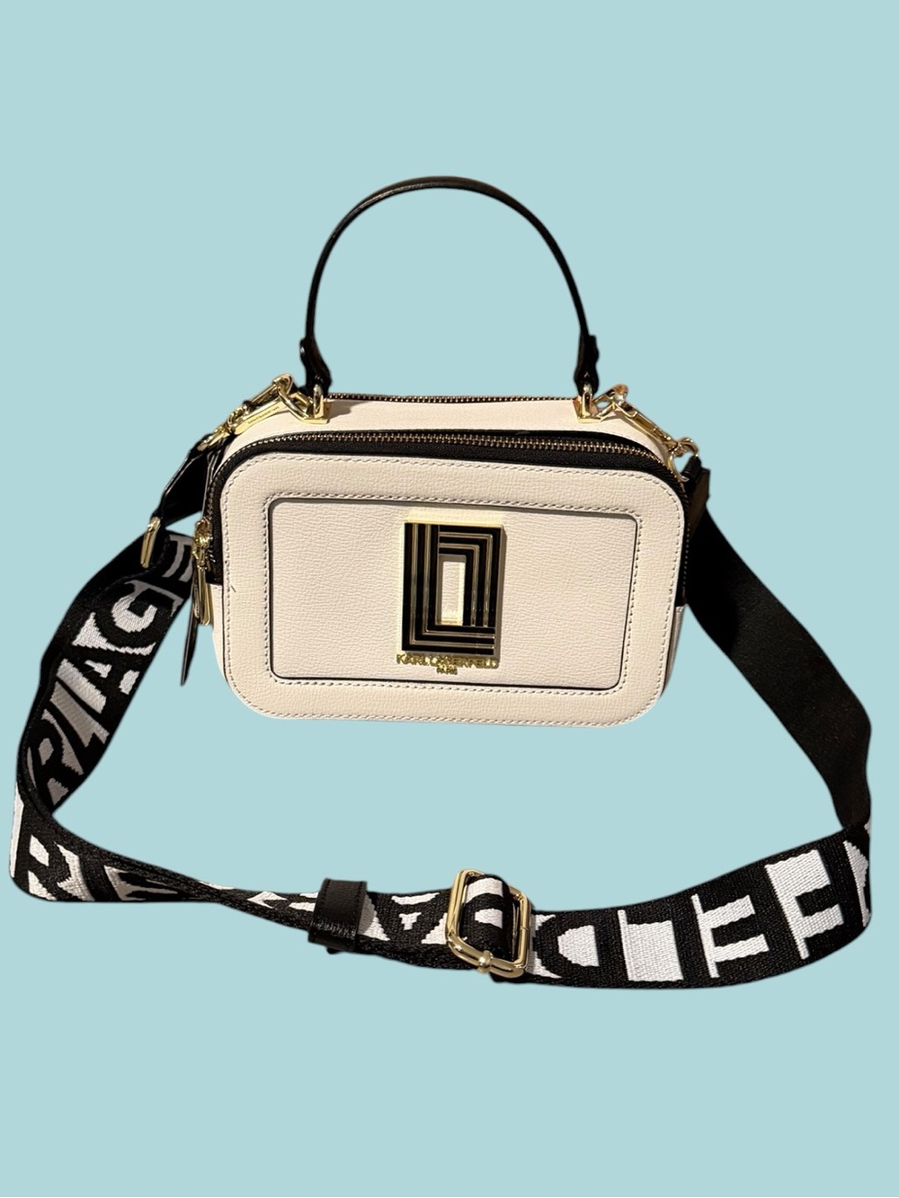 KARL LAGERFELD PARIS Simone Leather Crossbody/Satchel Bag NWT